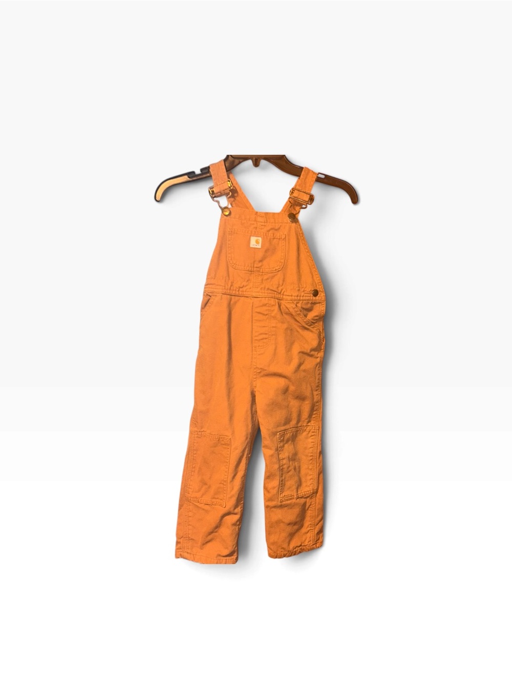 Carhartt Overalls Toddler kids Duck Canvas Flannel Lined Bib Double Knee 4T